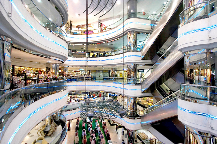 Architekturfotografie, Einkaufszentrum, Bangkok, Thailand